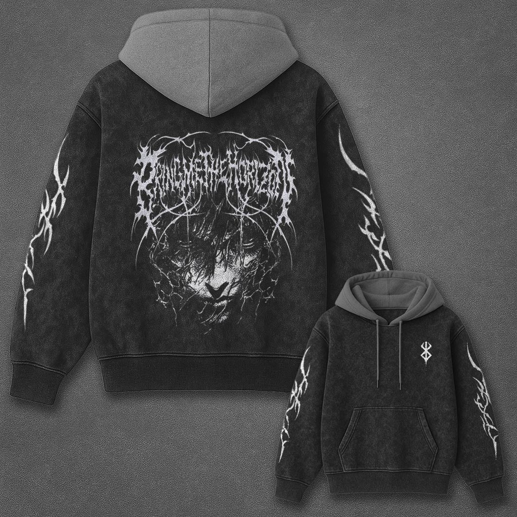 Berserk Classic Elevated Black and Gray Washed T-Shirt