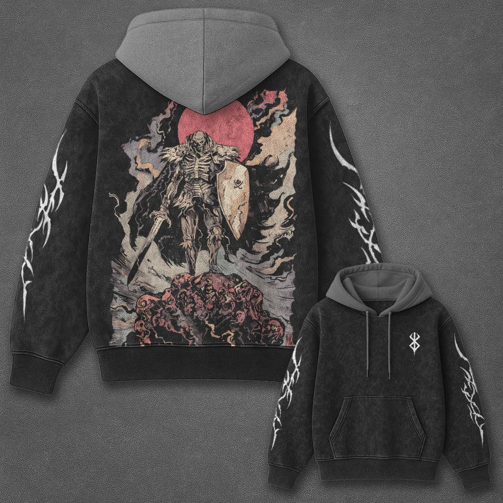 Berserk Classic Fresh Black and Gray Washed T-Shirt