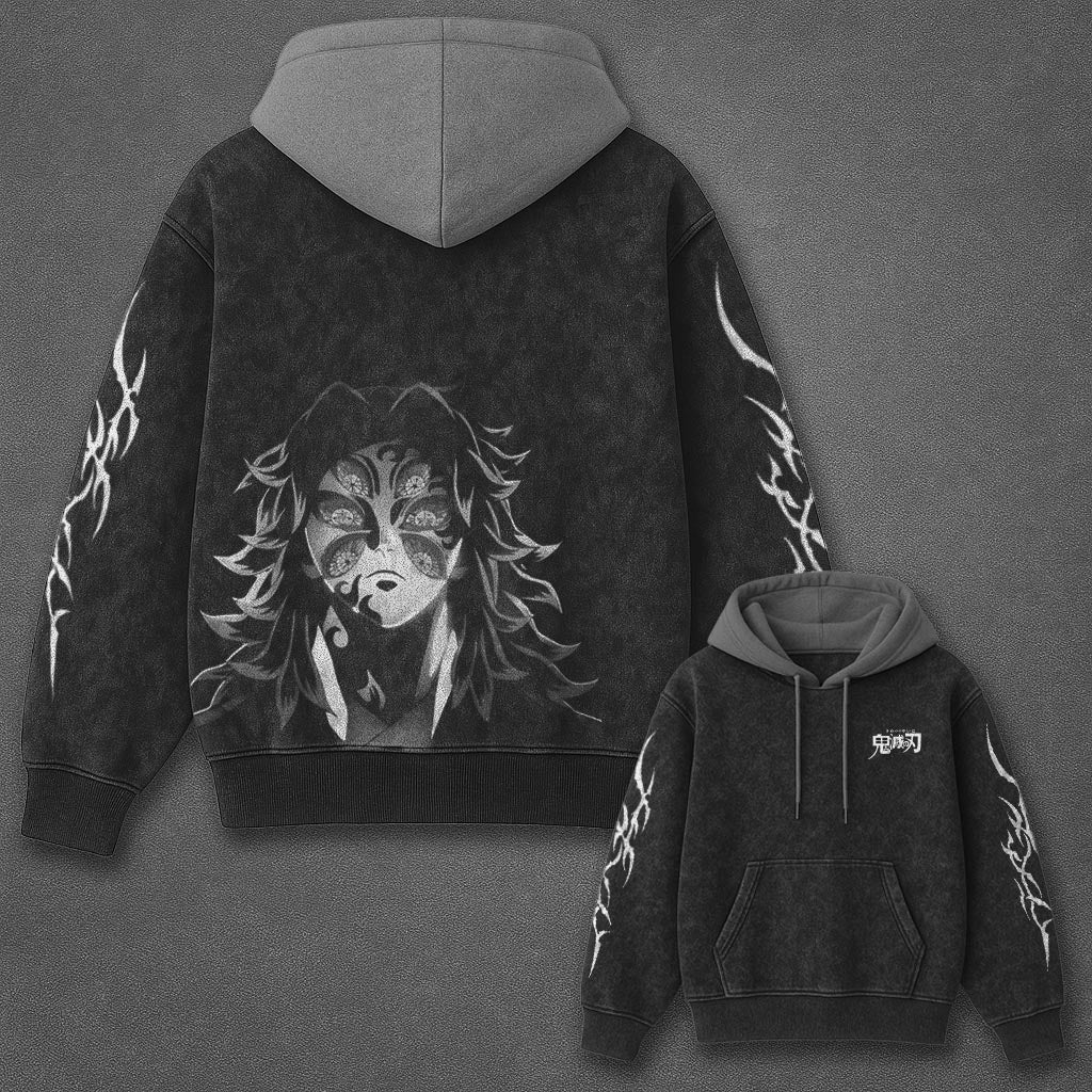 Demon Slayer Classic Clean Black and Gray Washed T-Shirt