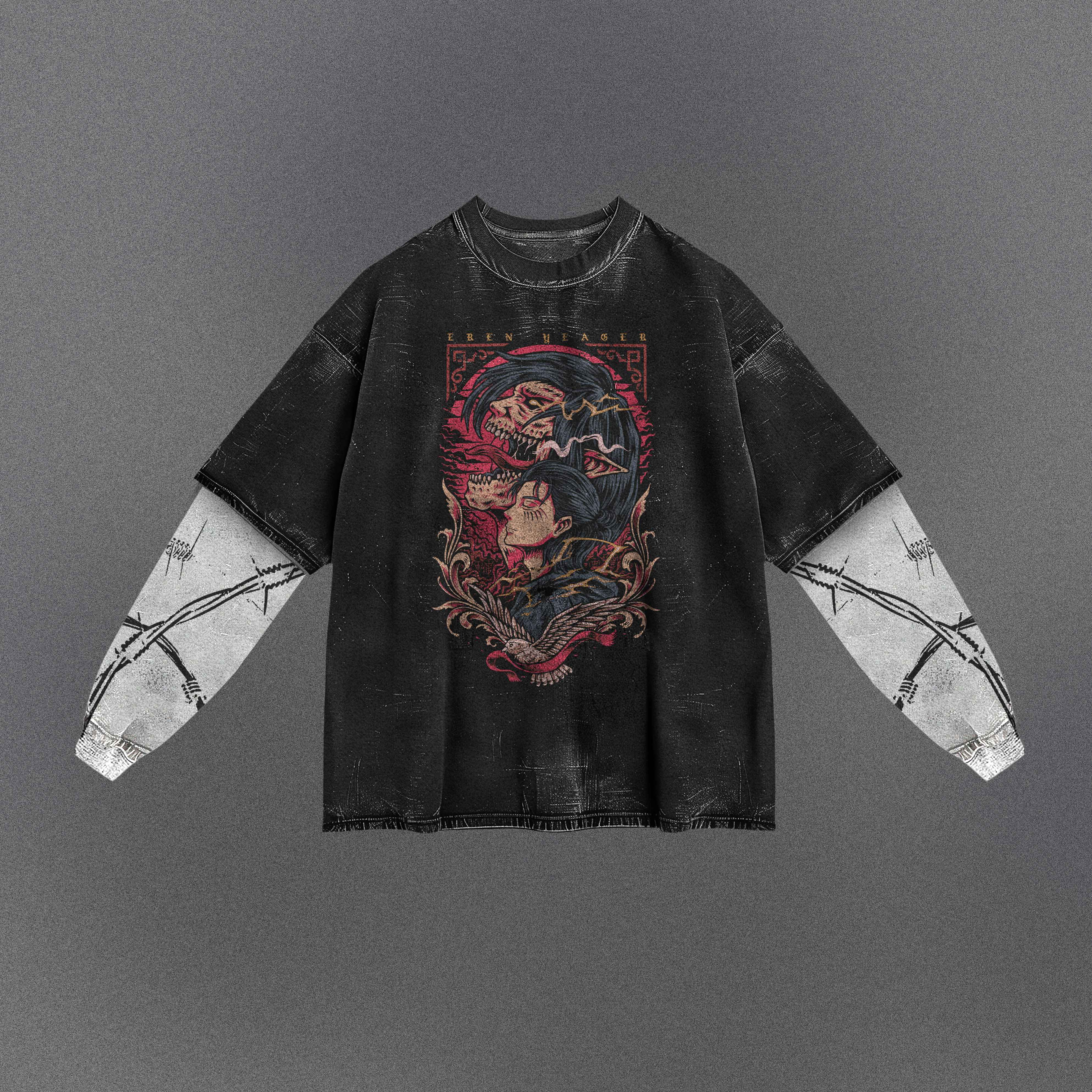 Attack on Titan Cool Eren Titan Double Sleeve T-shirt