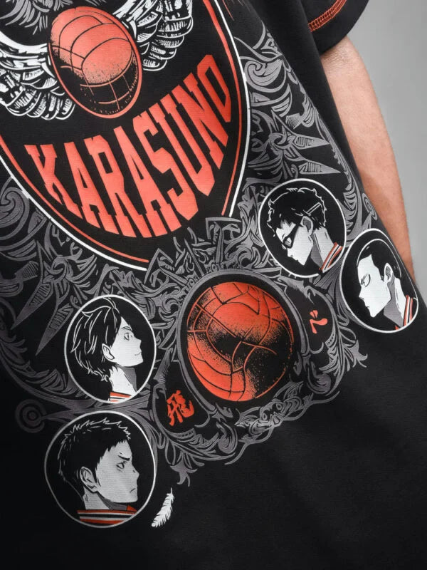 Haikyuu Karasuno Black T-Shirt