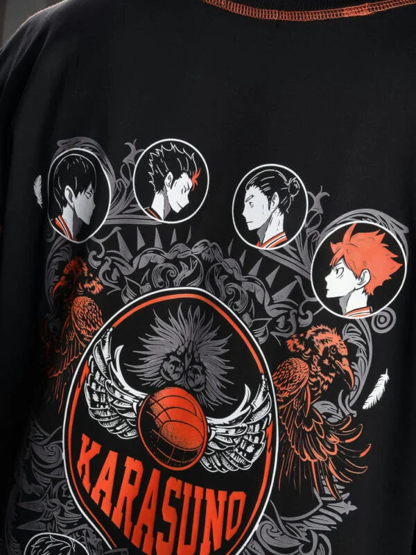 Haikyuu Karasuno Black T-Shirt