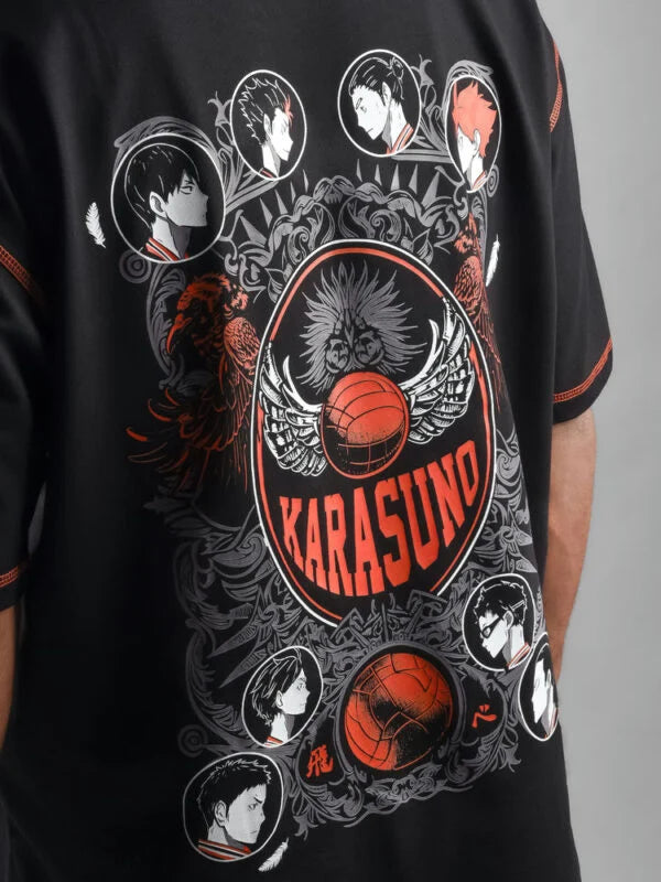 Haikyuu Karasuno Black T-Shirt