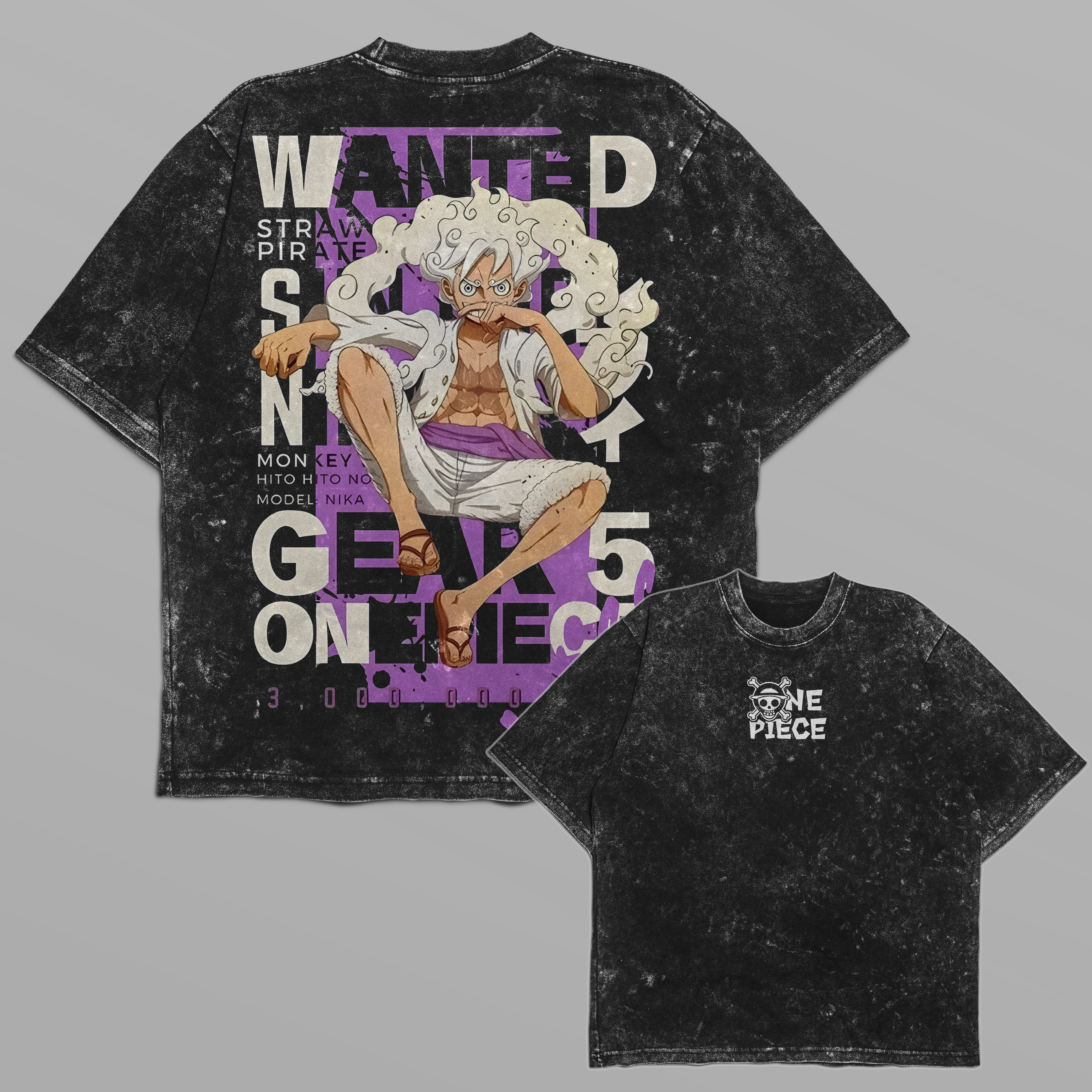 One Piece Gear 5 Wanted Luffy T-shirt