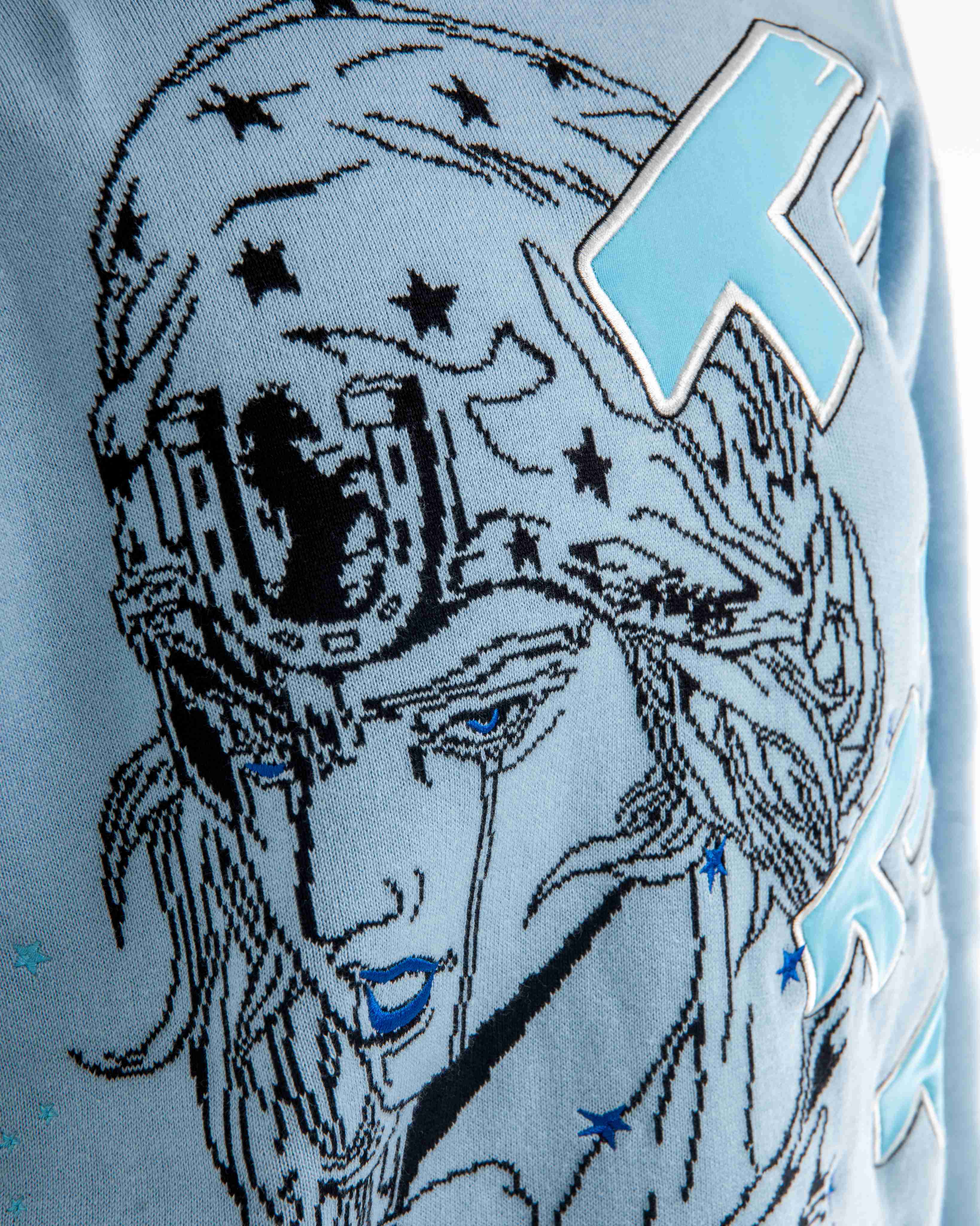 Jojo Light Blue Knit Sweatshirt