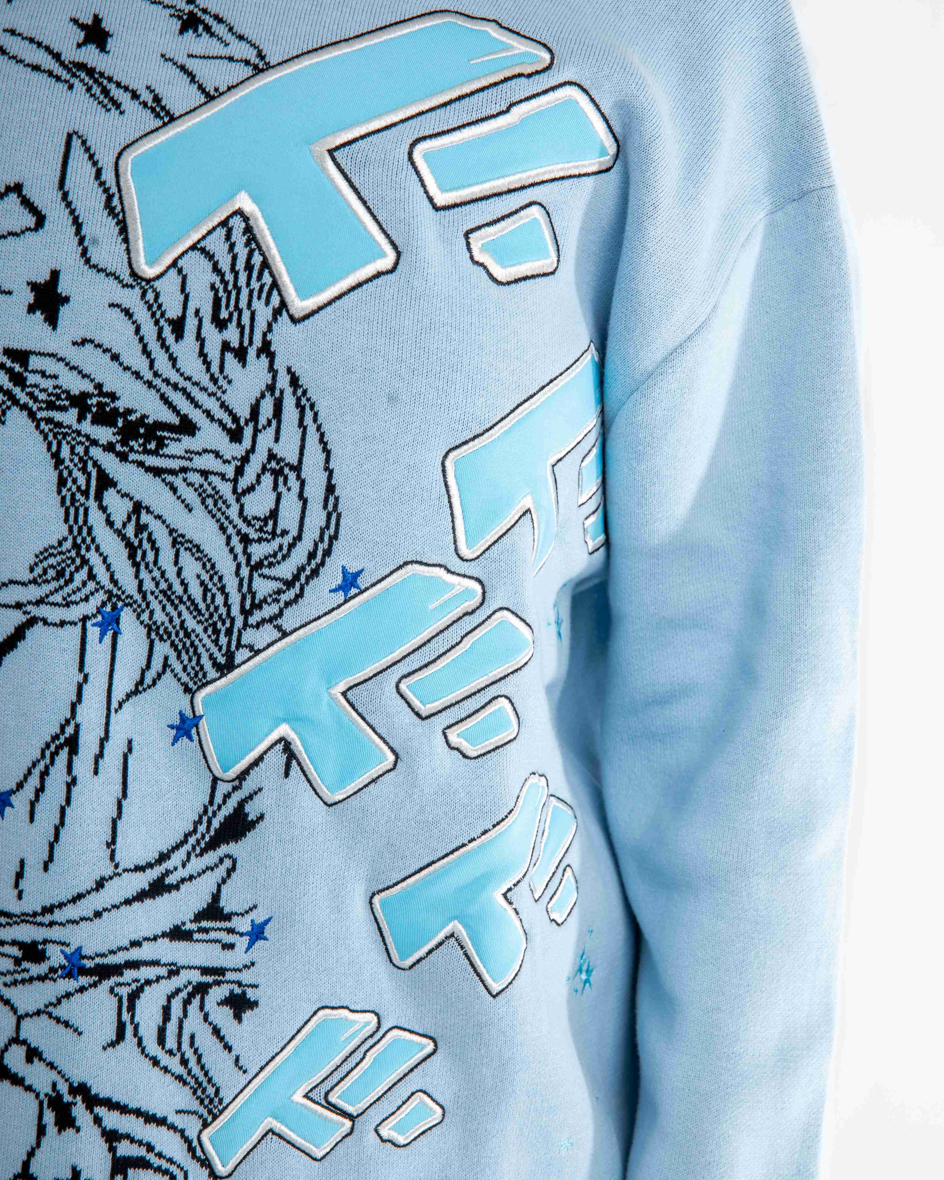Jojo Light Blue Knit Sweatshirt