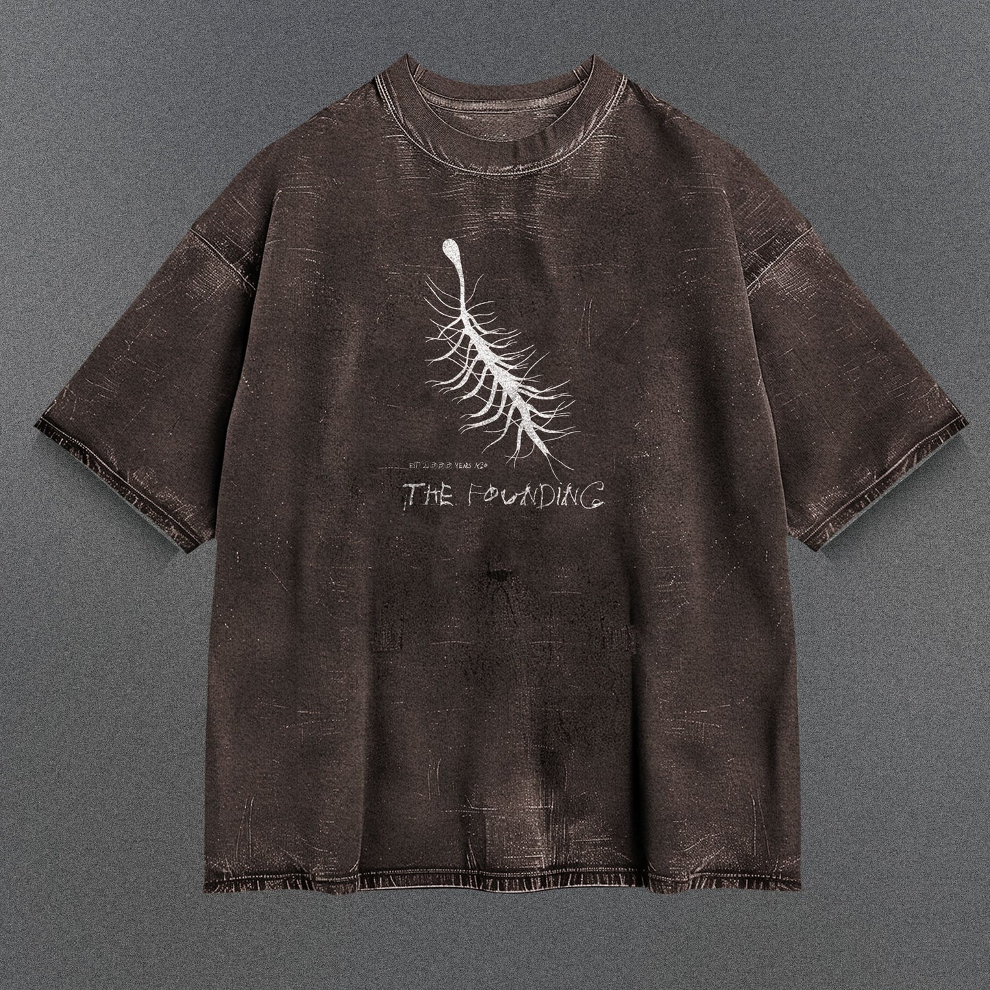 Attack on Titan Extended Brown Washed T-Shirt