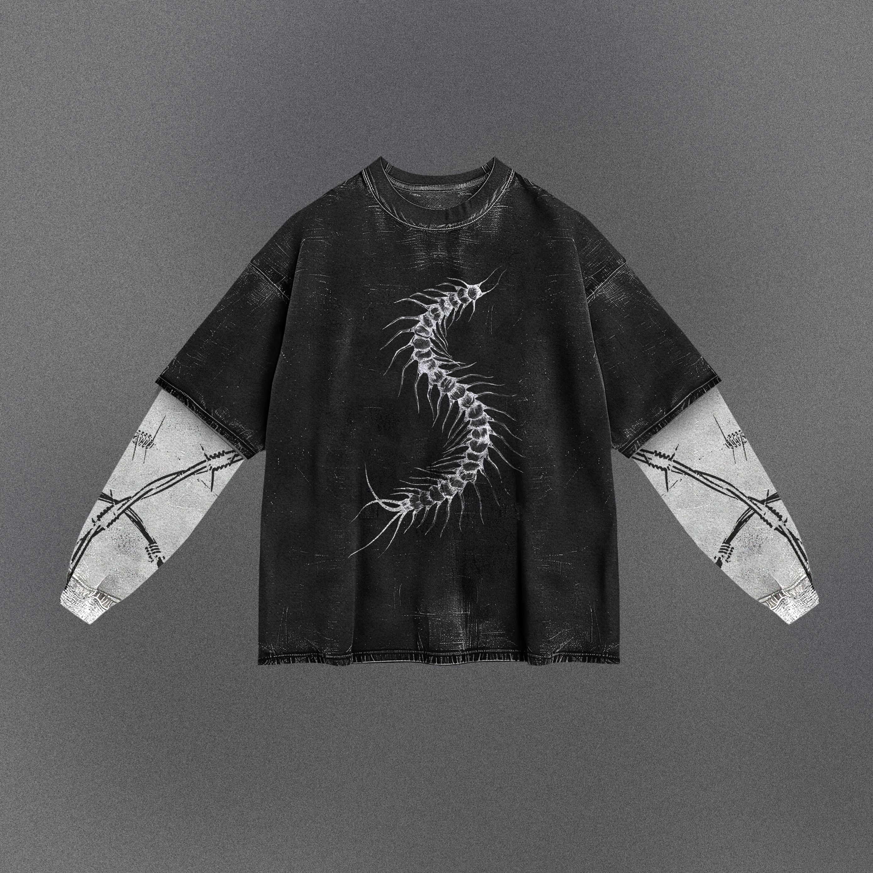 Attack on Titan Oversized Double Sleeve T-shirt
