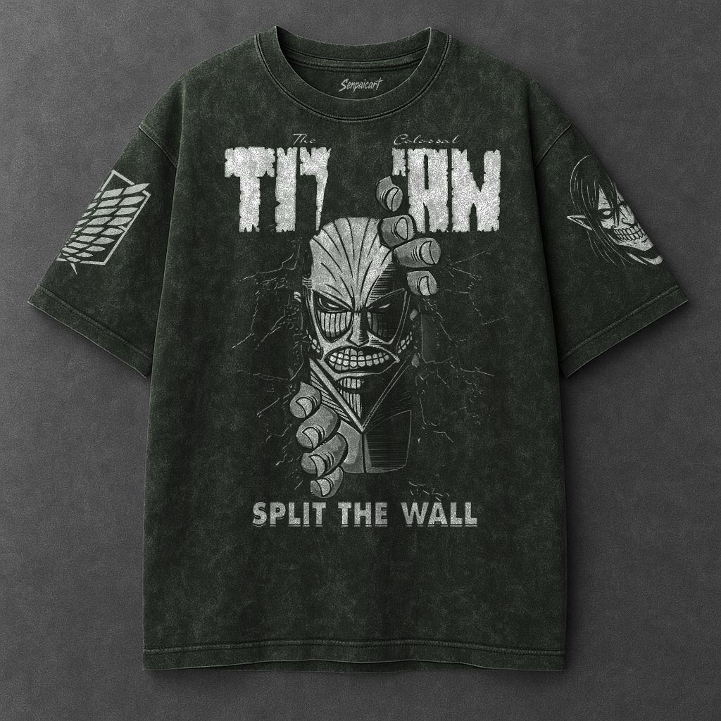 Attack on Titan Premium Breezy Vintage Green Washed T-Shirt