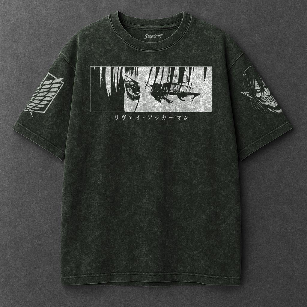 Attack on Titan Premium Cozy Vintage Green Washed T-Shirt