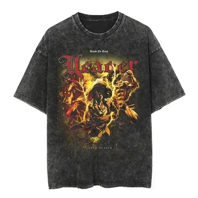 Attack on Titan trending anime Grunge T-shirt - Senpai Attire