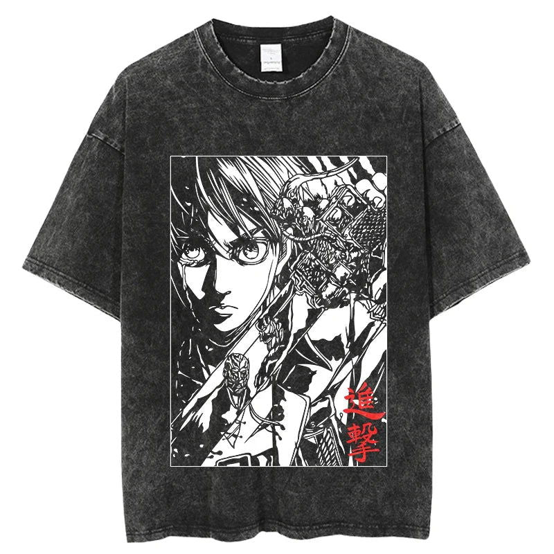 Attack on Titan trending anime Vintage T-shirt - Senpai Attire
