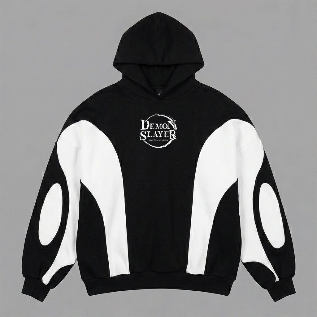 Demon Slayer Logo Black Patch Hoodie