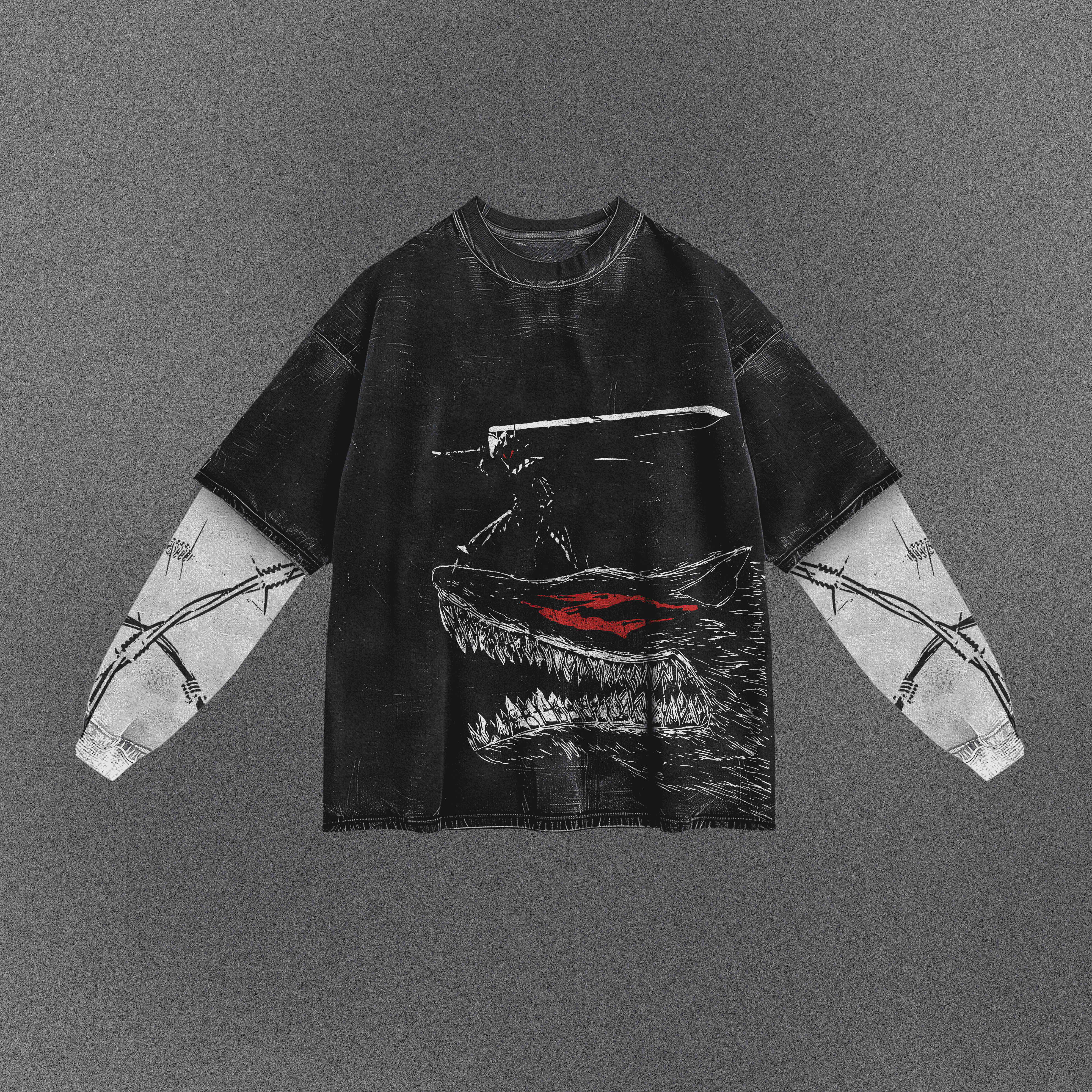 Berserk Trendy Double Sleeve T-shirt