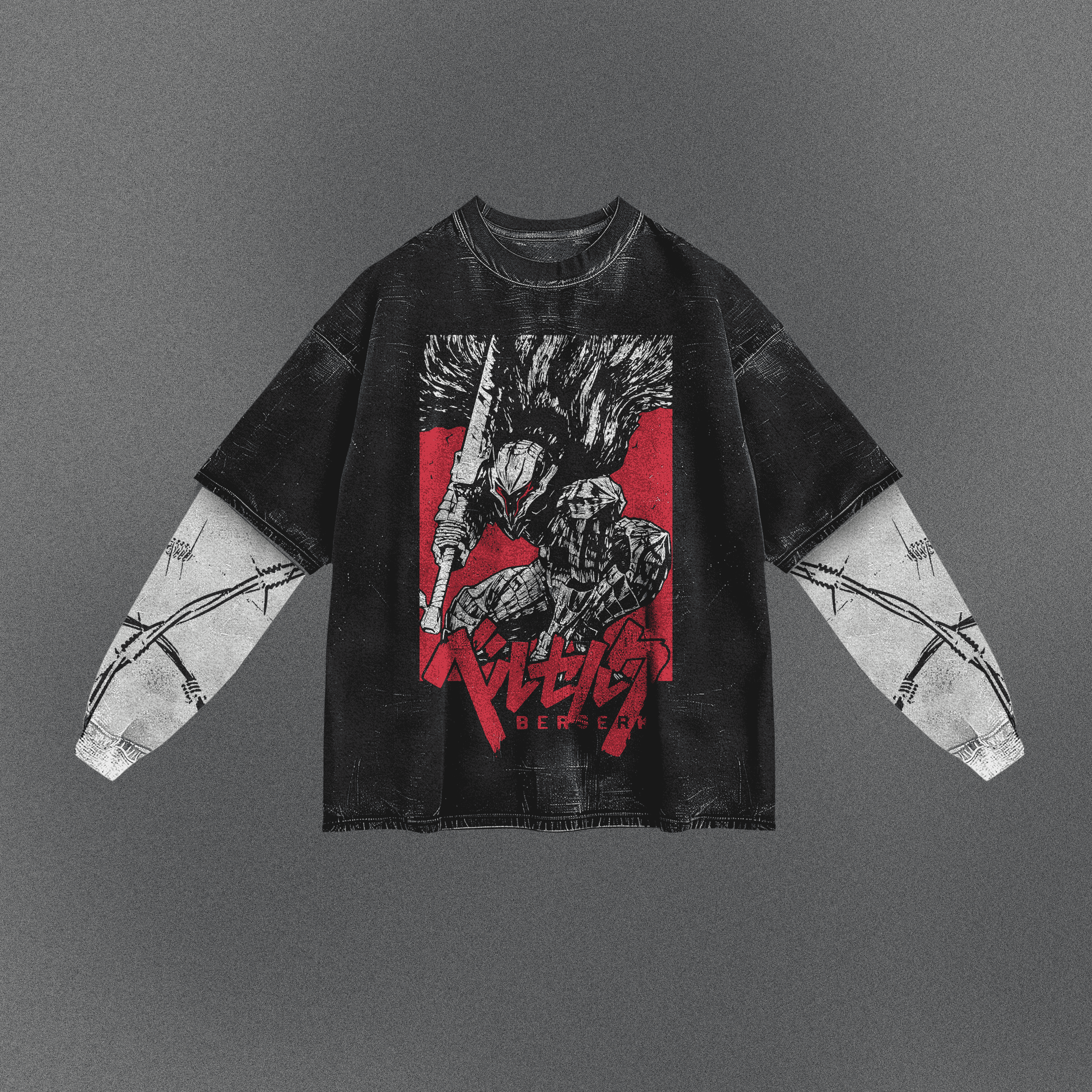 Berserk Oversized Double Sleeve T-shirt