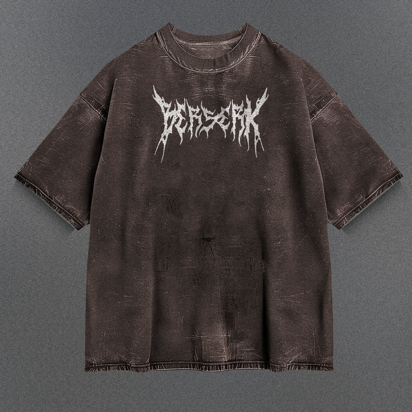 Berserk Elongated Brown Washed T-Shirt