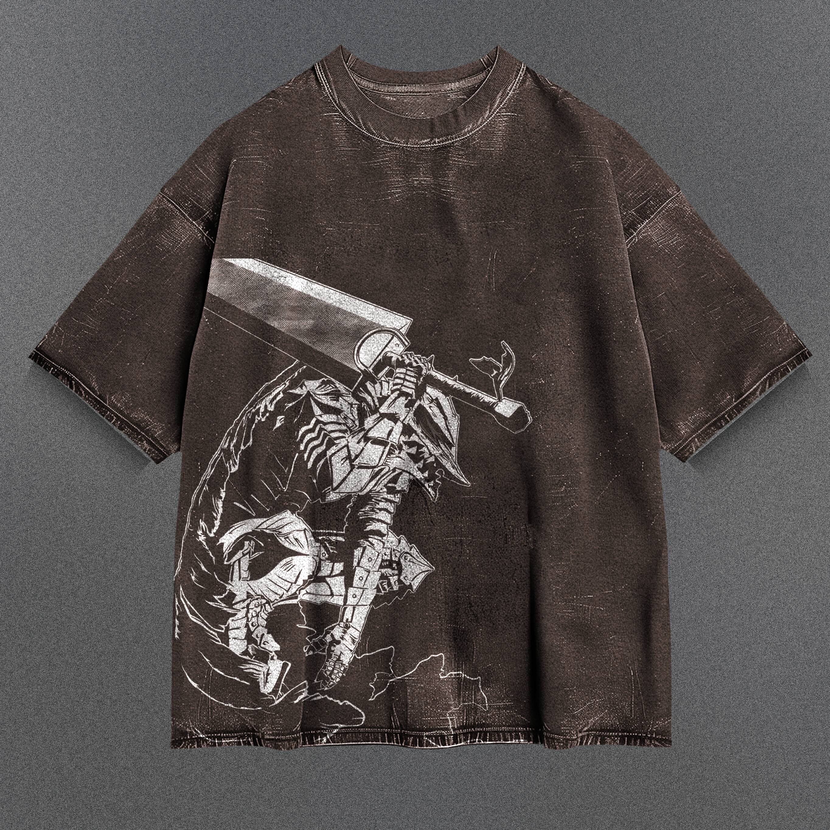 Berserk Playful Brown Washed T-Shirt