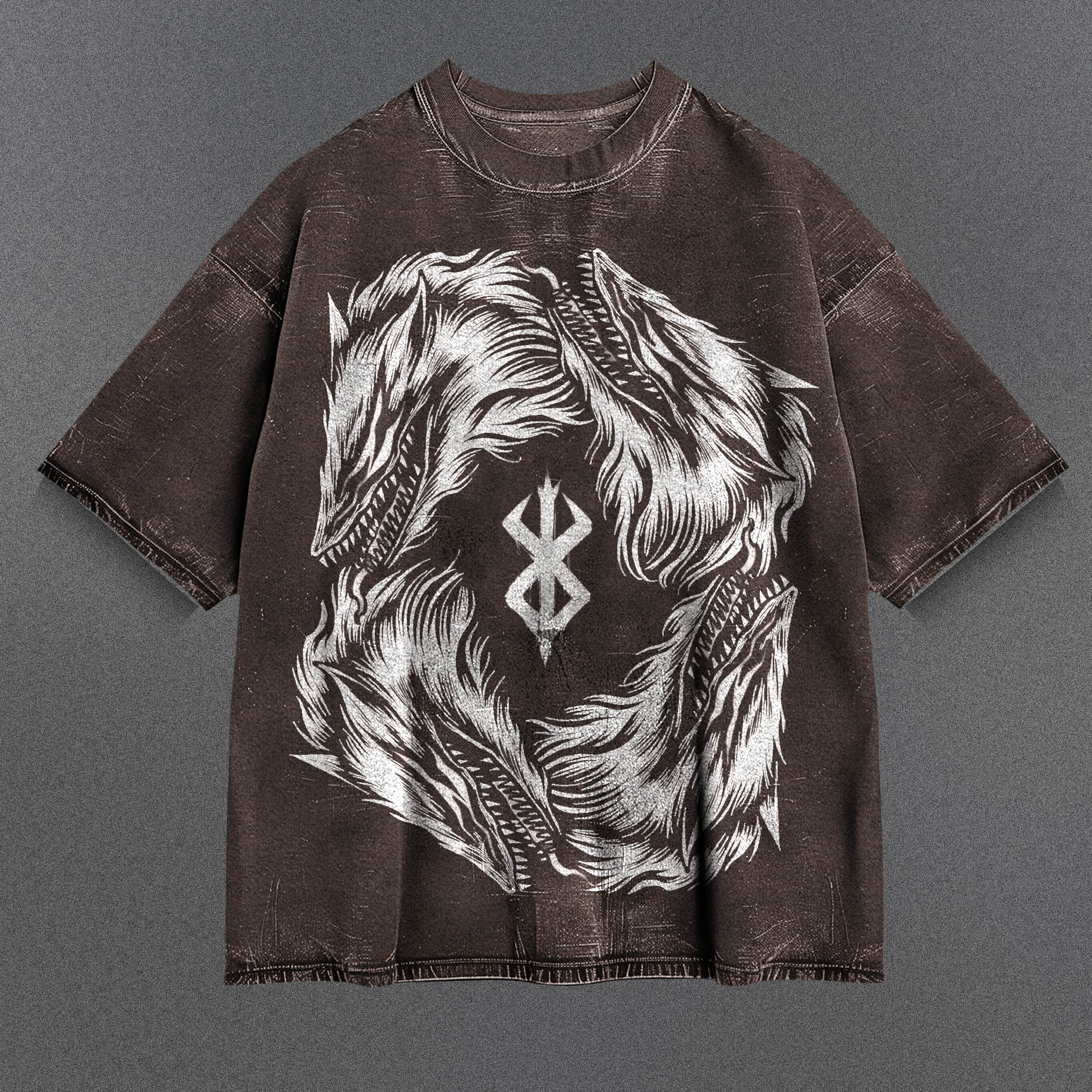 Berserk Silky Brown Washed T-Shirt