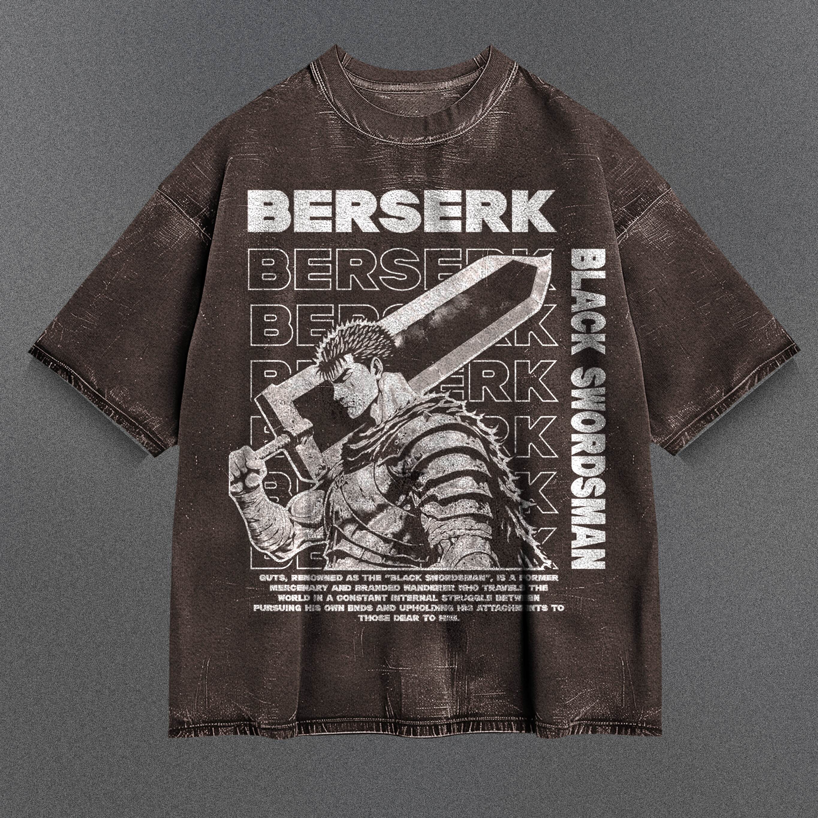 Berserk Neutral Brown Washed T-Shirt