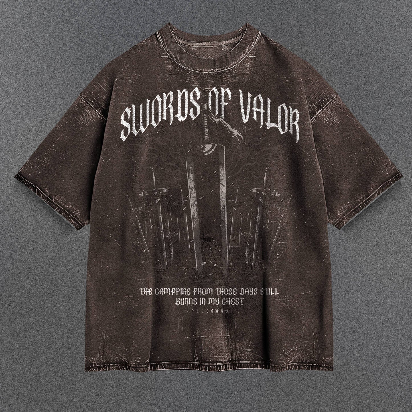 Berserk Non-restrictive Brown Washed T-Shirt