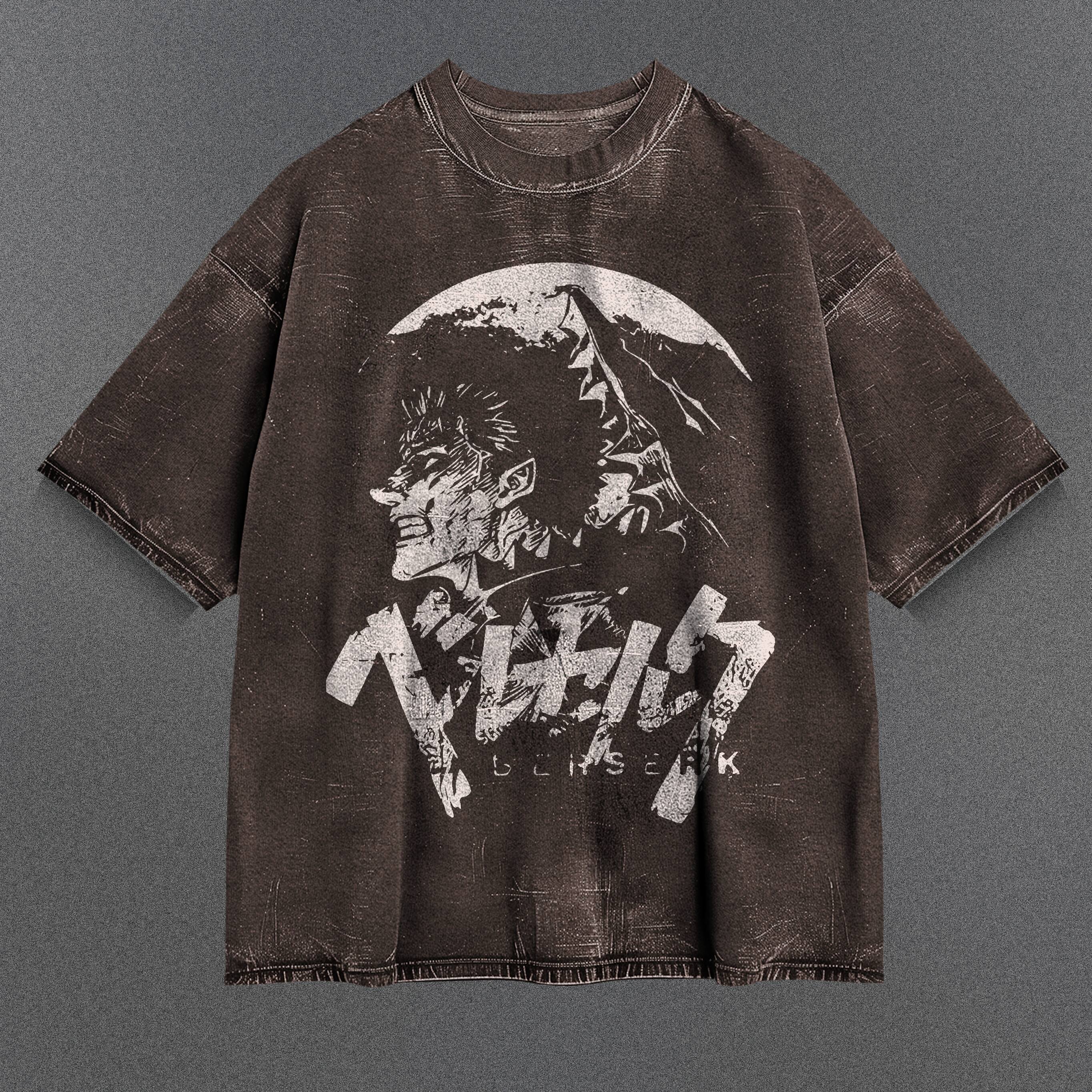 Berserk Smooth Brown Washed T-Shirt