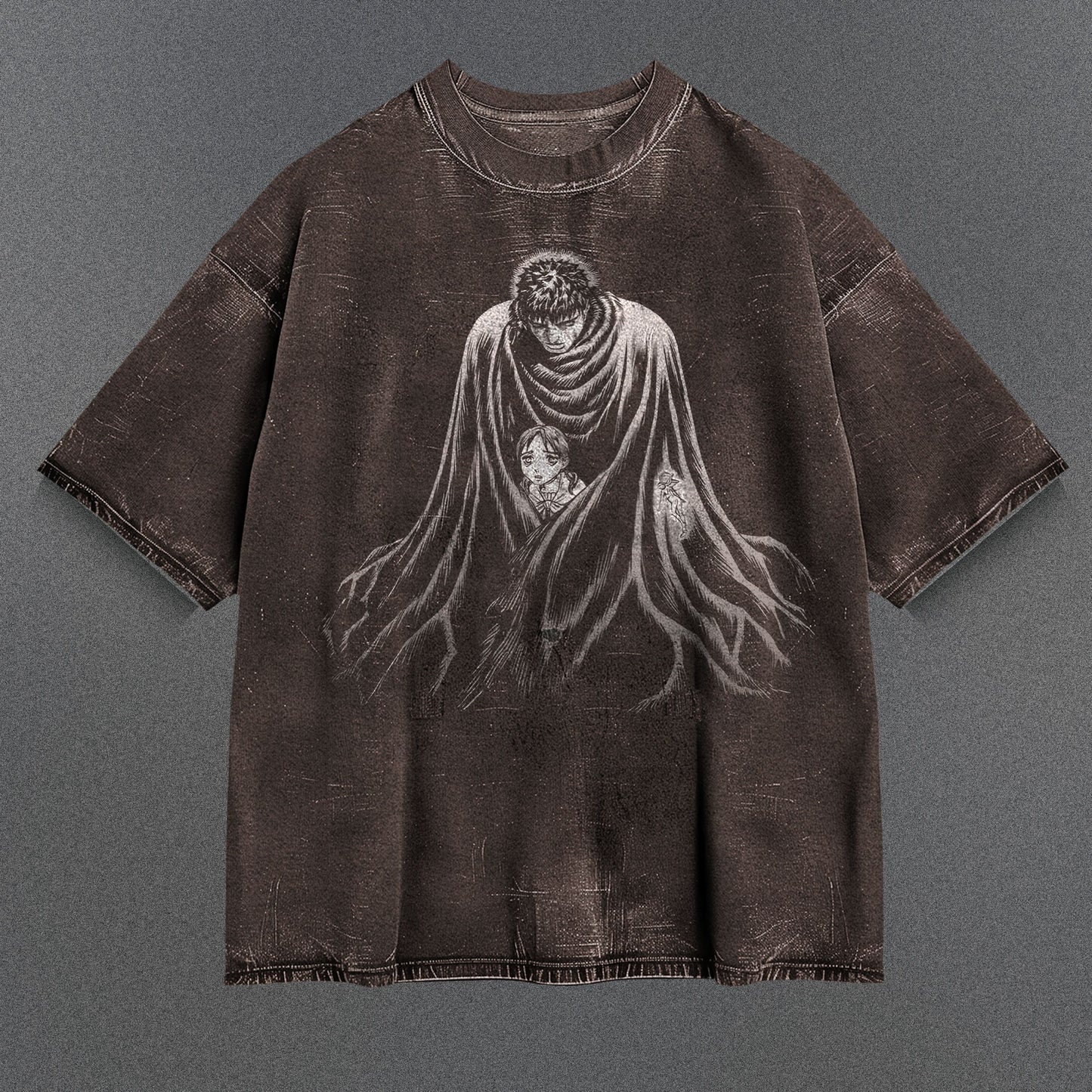 Berserk Casual Brown Washed T-Shirt