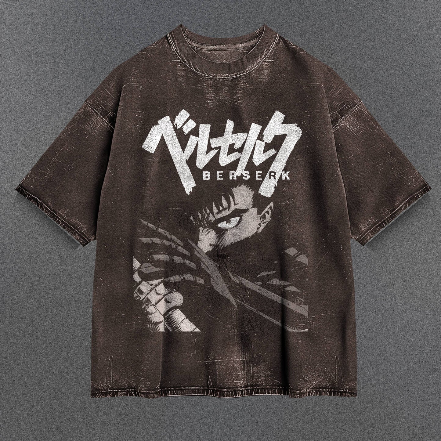 Berserk Versatile Brown Washed T-Shirt