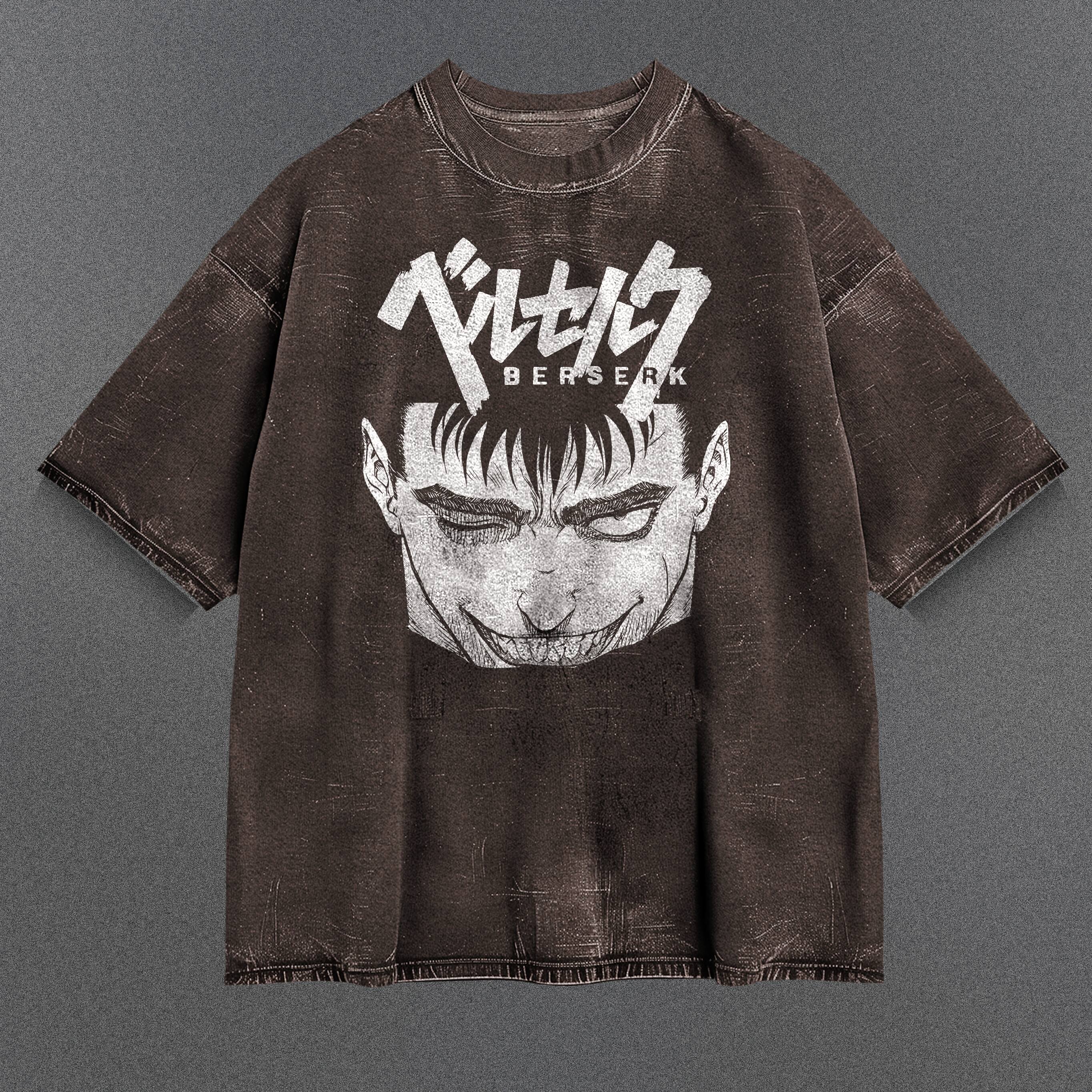 Berserk Vibrant Brown Washed T-Shirt