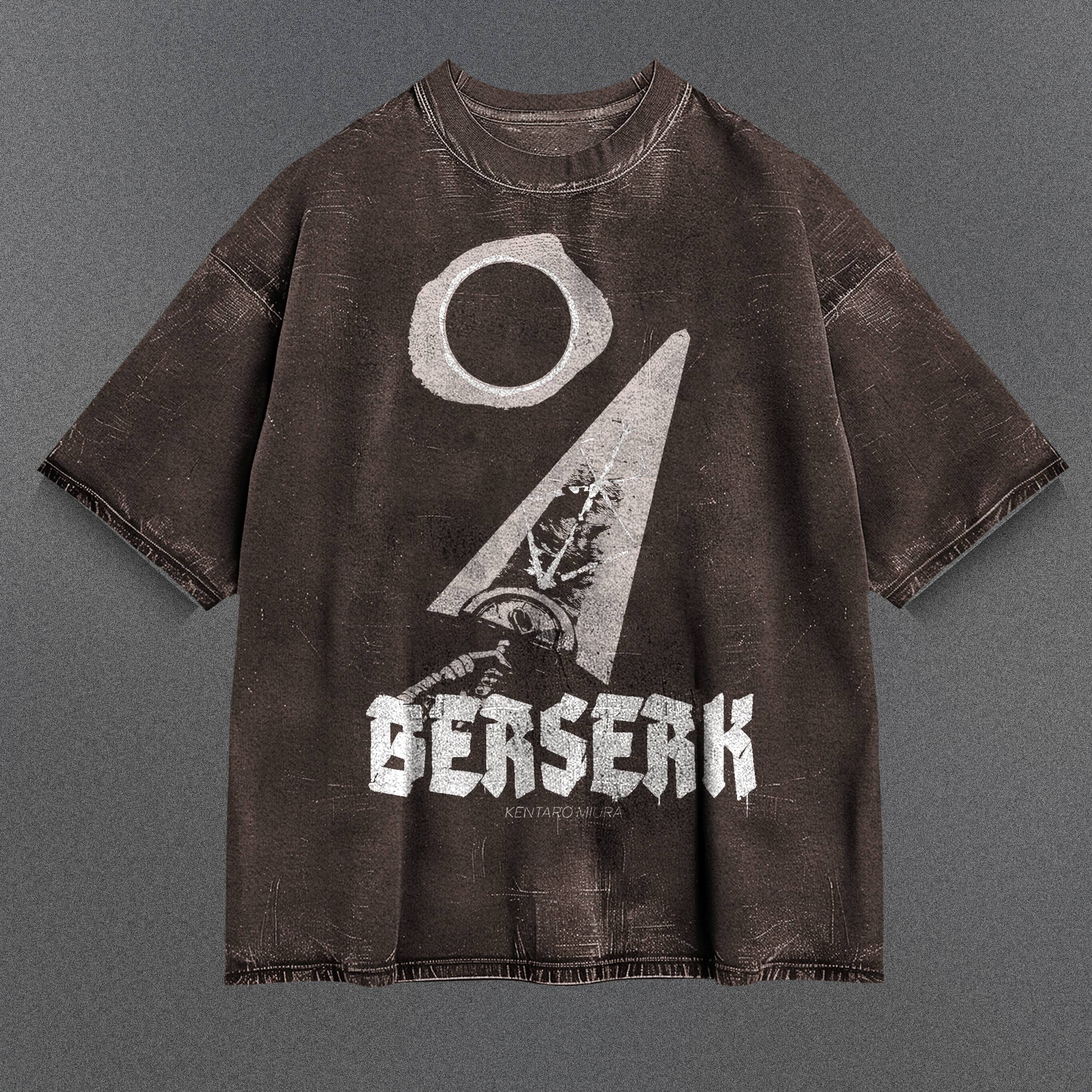 Berserk Subtle Brown Washed T-Shirt