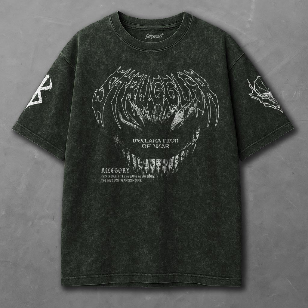 Berserk Flexible Green Washed T-Shirt
