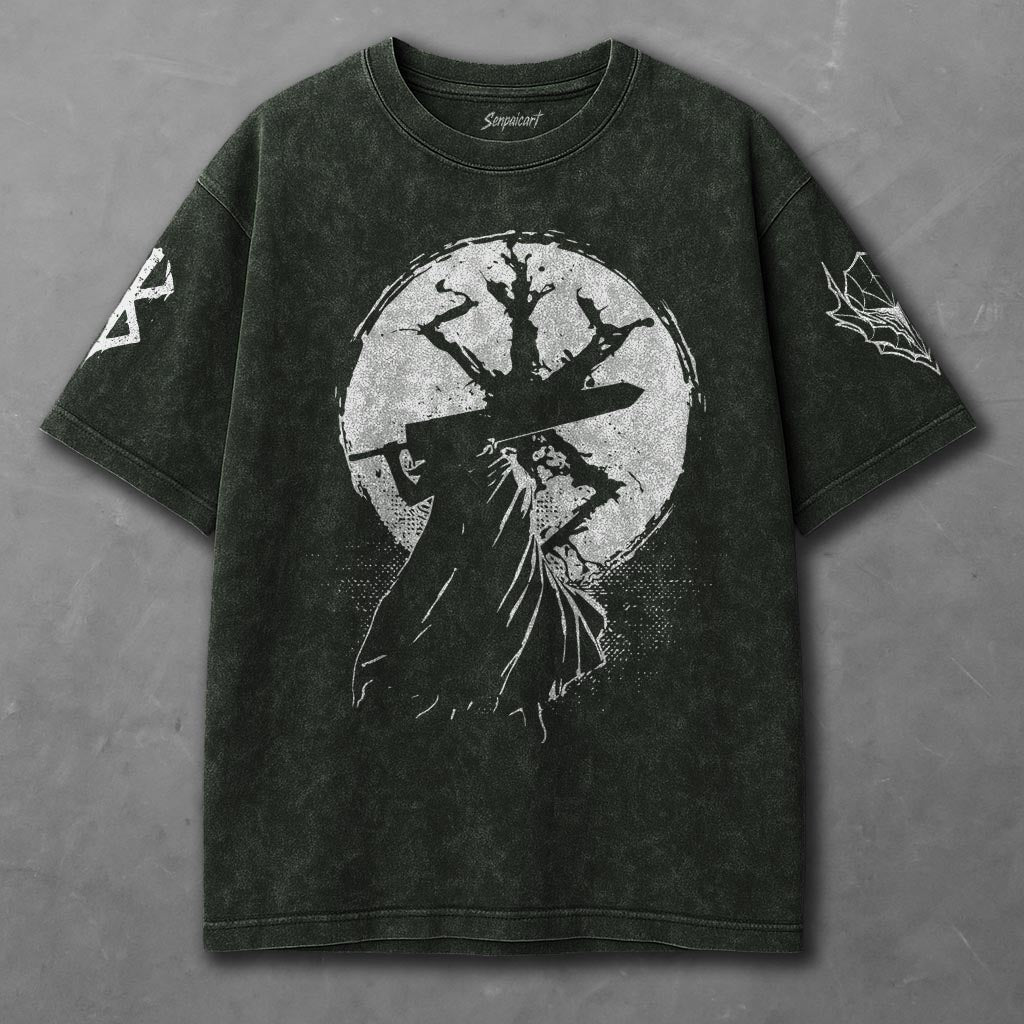 Berserk Loose Green Washed T-Shirt