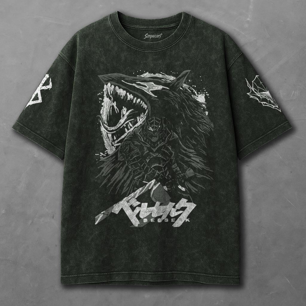 Berserk Casual Green Washed T-Shirt