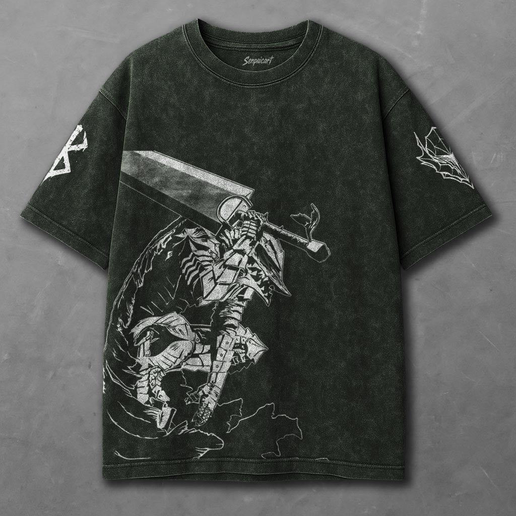 Berserk Modern Green Washed T-Shirt