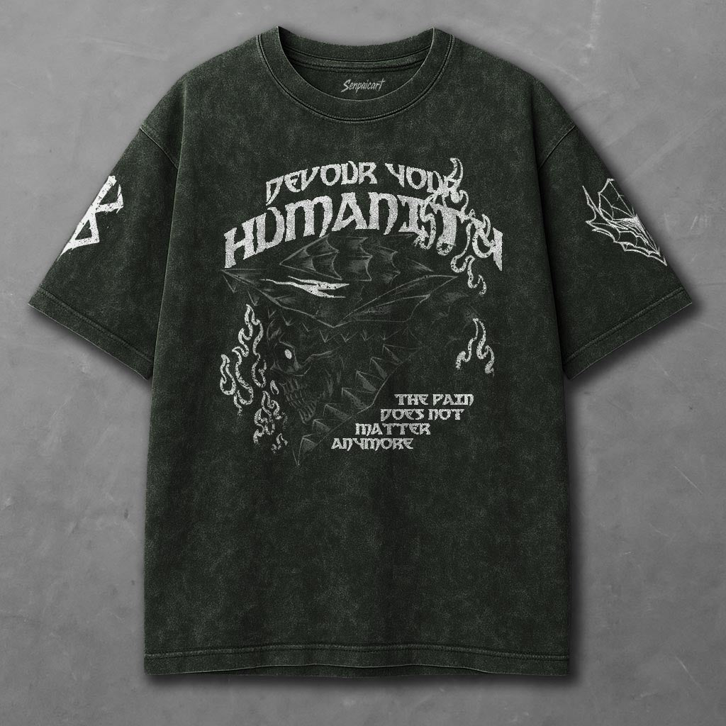 Berserk Drapey Green Washed T-Shirt
