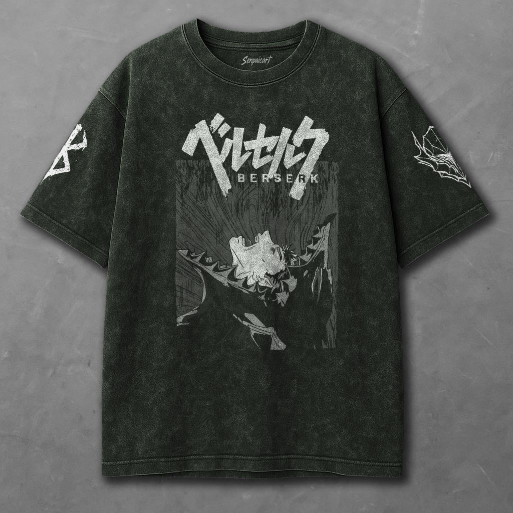 Berserk Airy Green Washed T-Shirt