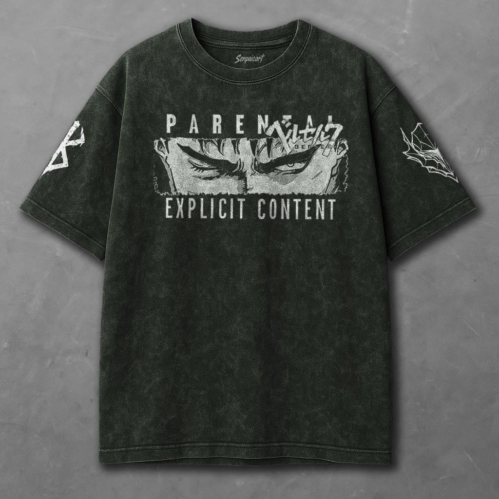 Berserk Breathable Green Washed T-Shirt