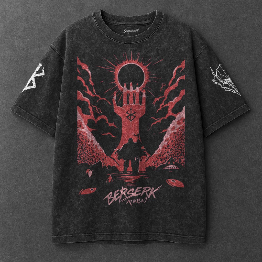 Berserk Premium Drapey Black Washed T-Shirt