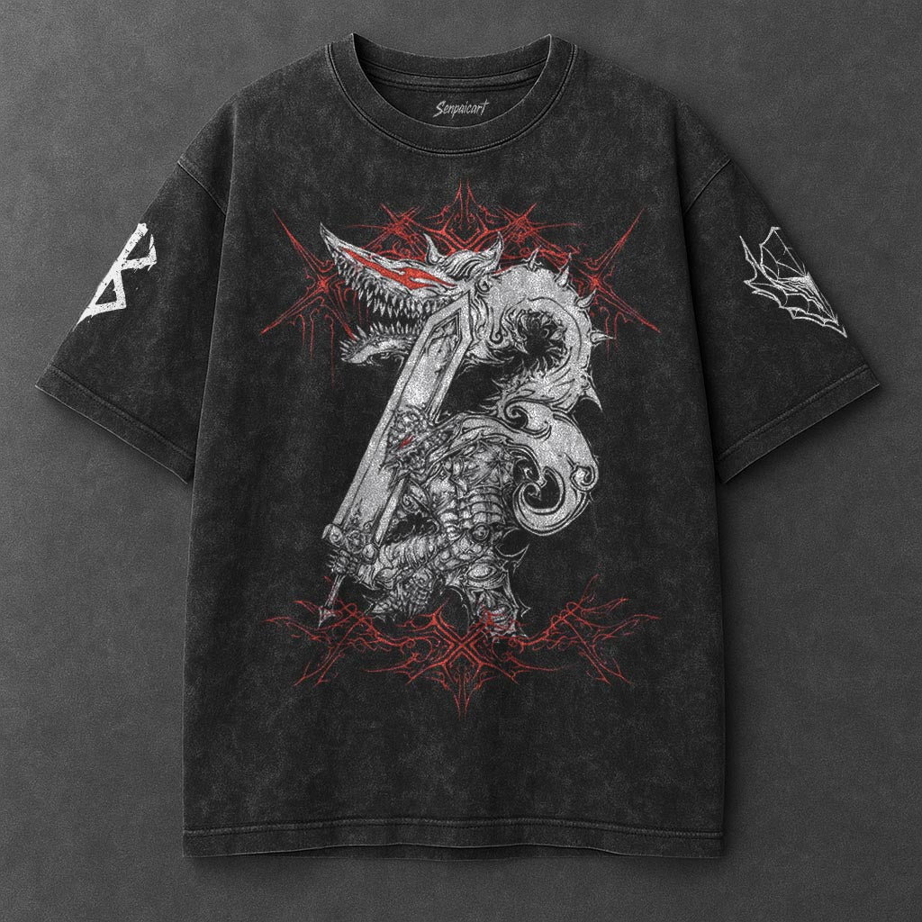 Berserk Premium Comfy Black Washed T-Shirt