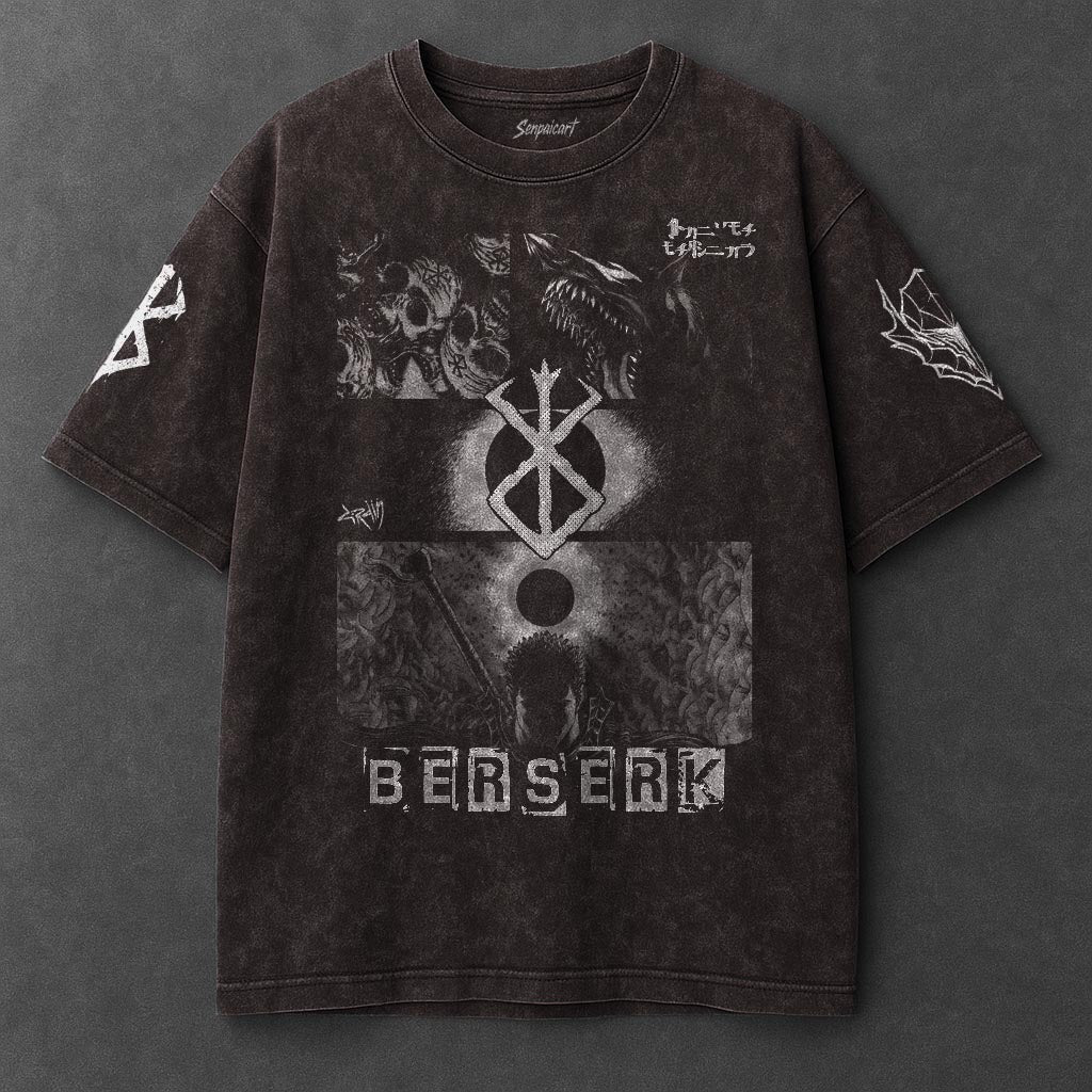 Berserk Premium Cozy Brown Washed T-Shirt