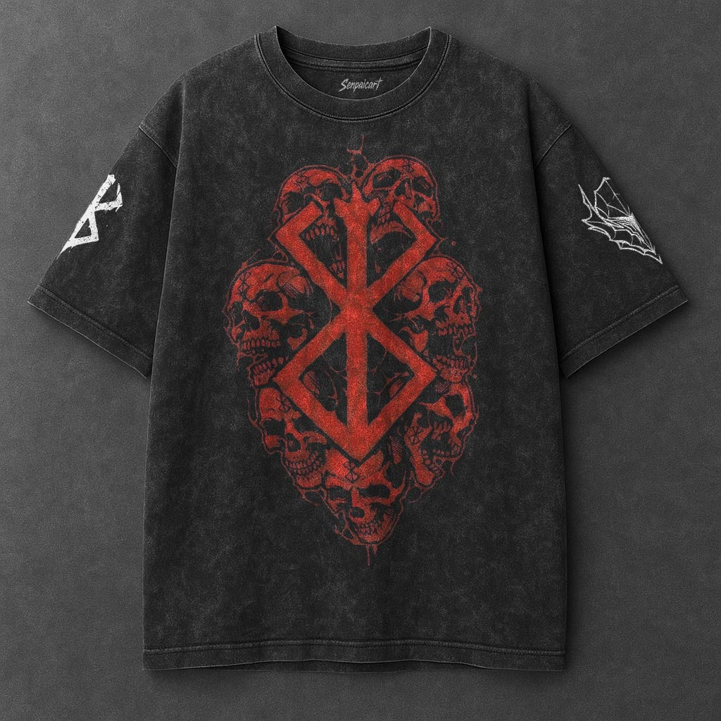 Berserk Premium Airy Black Washed T-Shirt