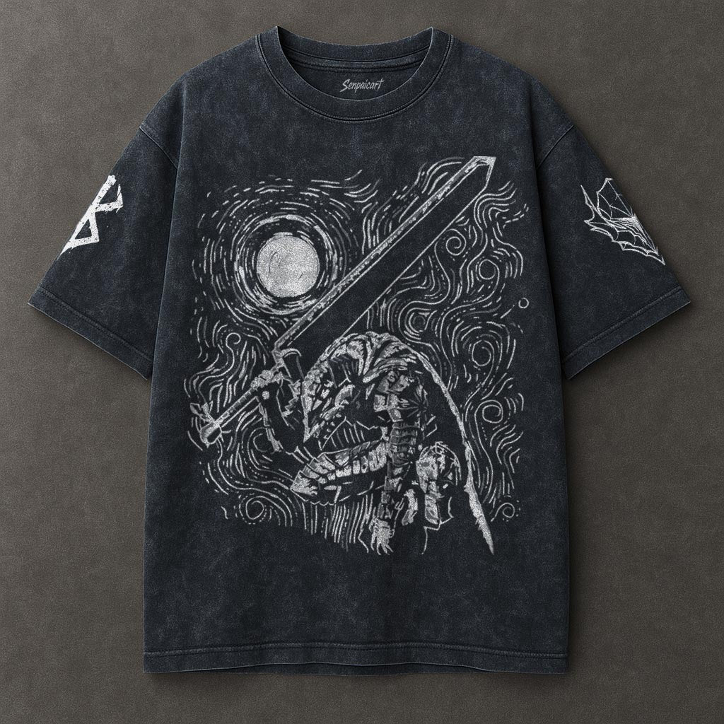 Berserk Stretchy Blue Washed T-shirt