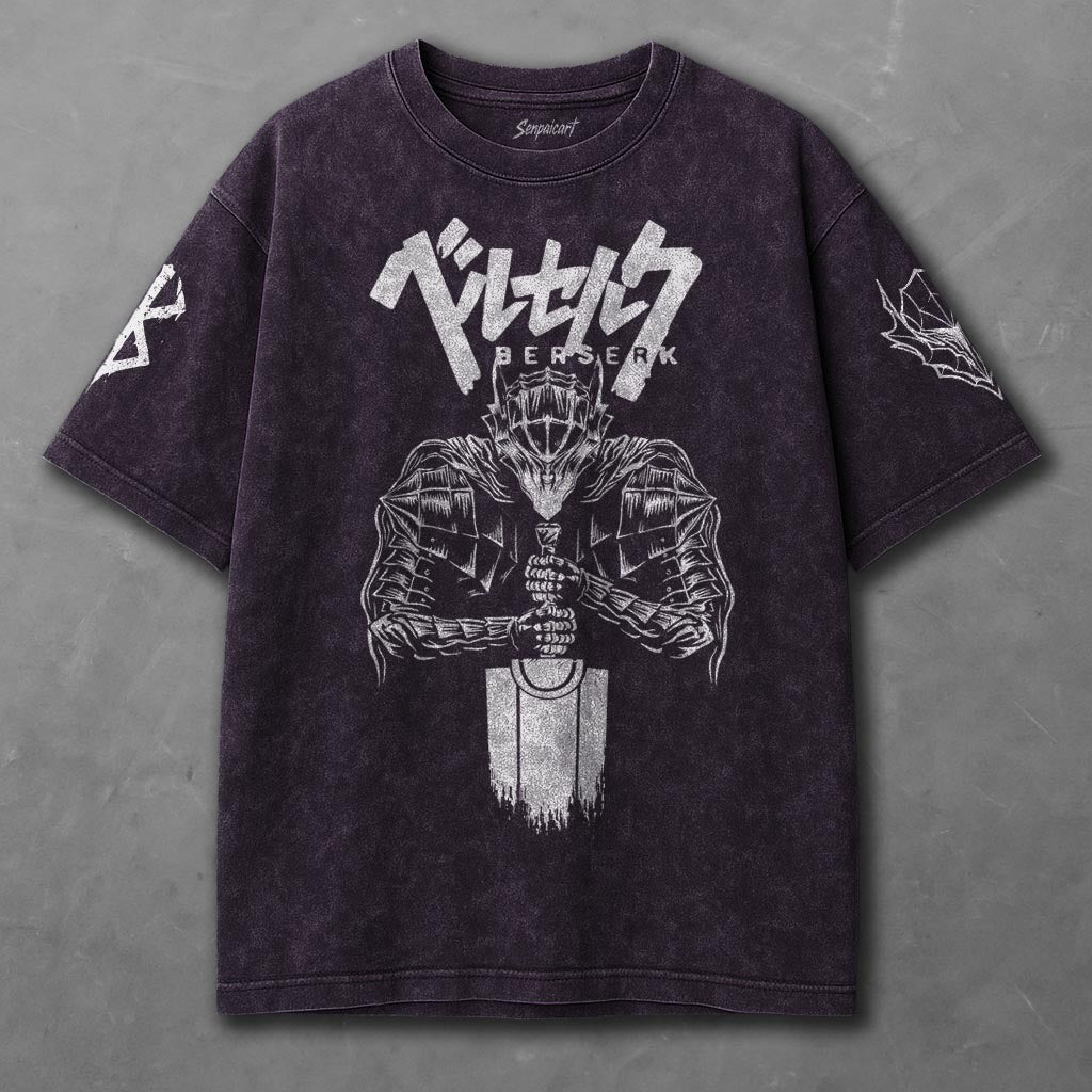 Berserk Stylish Violet Washed T-Shirt