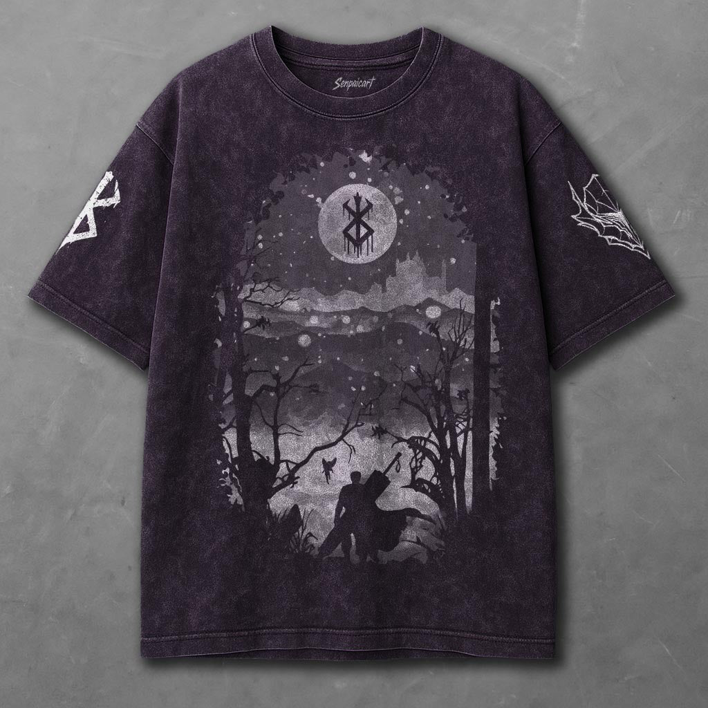 Berserk Trendy Violet Washed T-Shirt