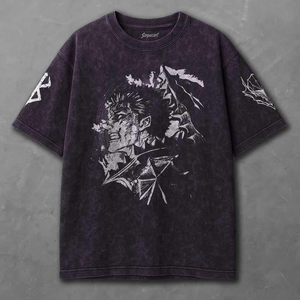 Berserk Flowy Violet Washed T-Shirt