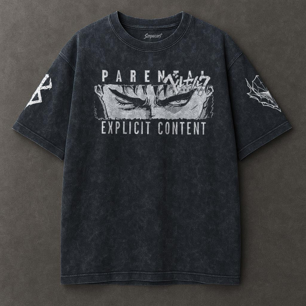 Berserk Minimalist Blue Washed T-shirt
