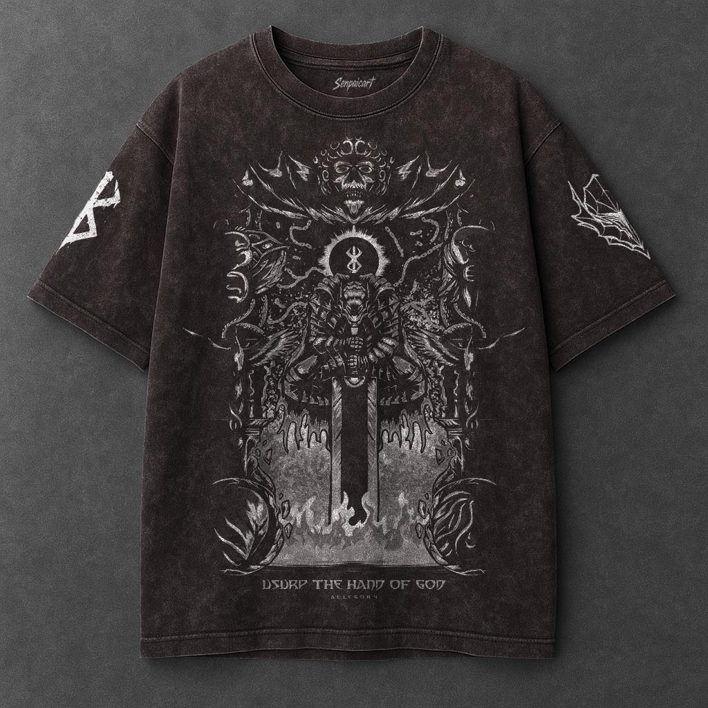 Berserk Premium Breezy Brown Washed T-Shirt