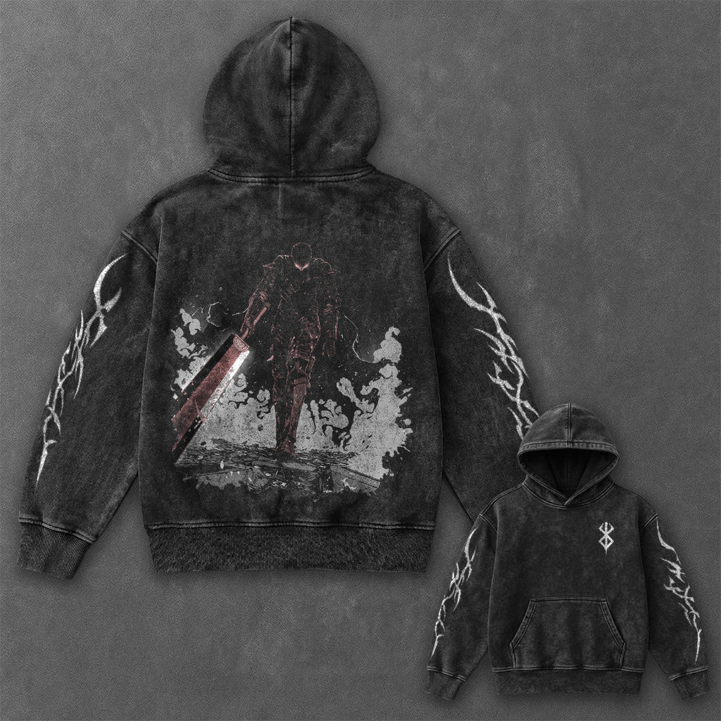 Berserk Essential Timeless Black Washed Hoodie