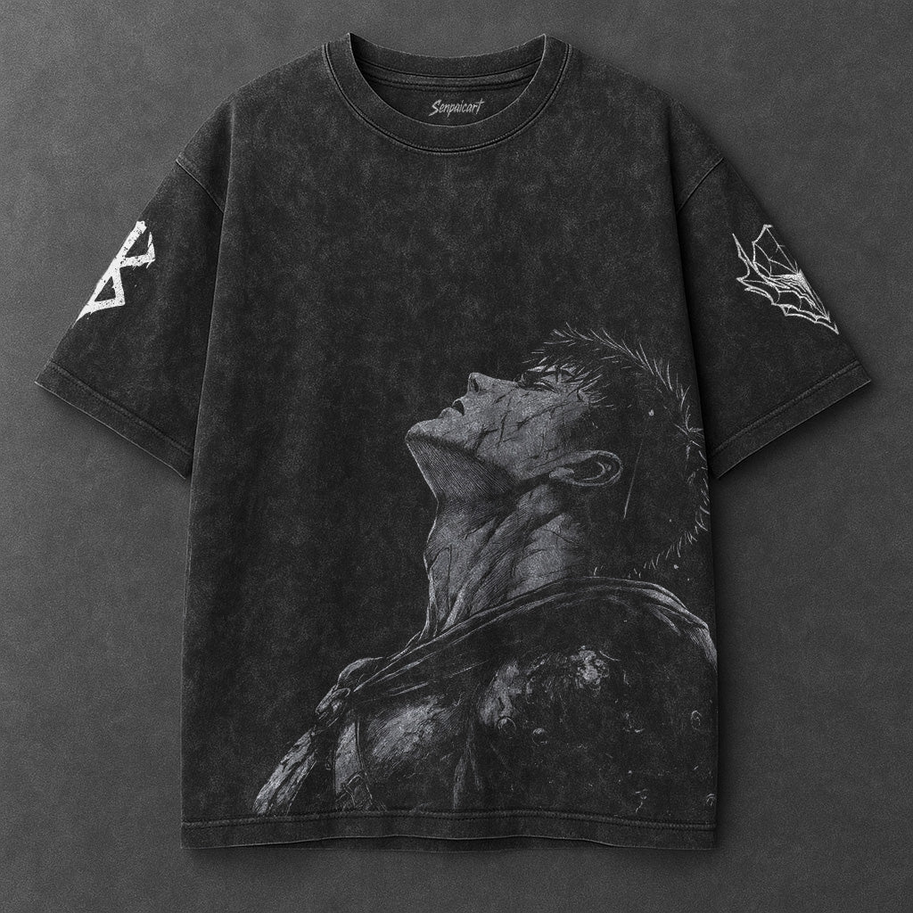 Berserk Classic Modern Black Washed T-Shirt