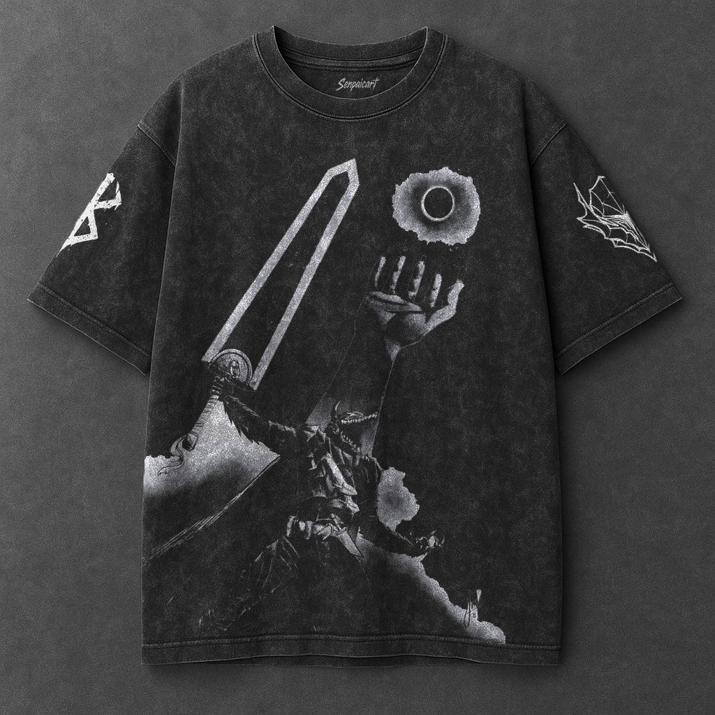 Berserk Classic Bold Black Washed T-Shirt