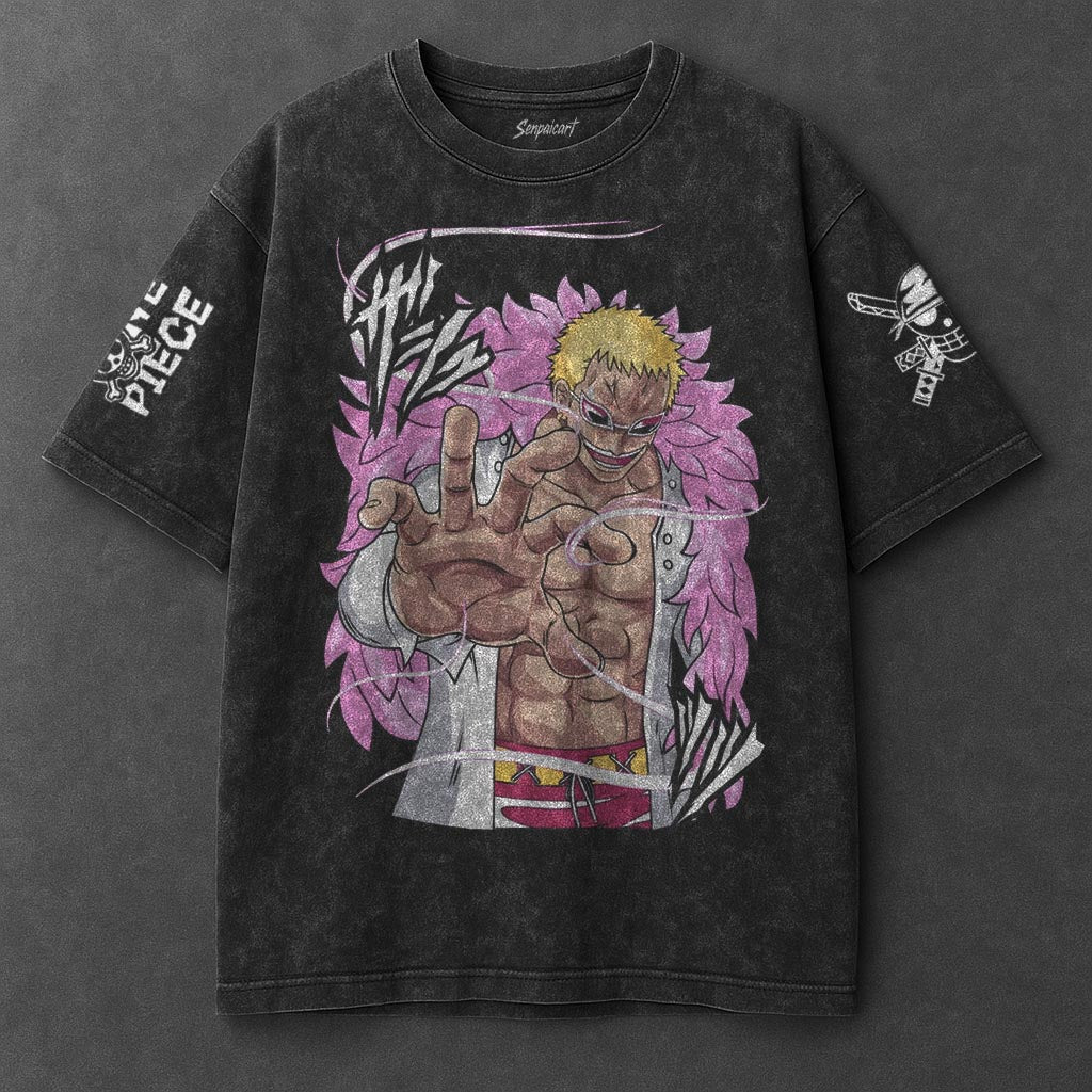 One Piece Oversized Chill Black Washed T-Shirt